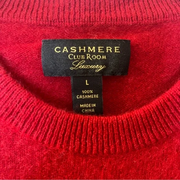 Clubroom 100% Cashmere Luxury Sweater Sz L - Picture 7 of 7
